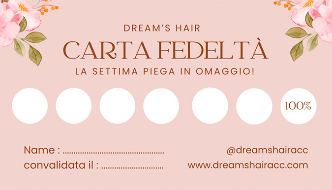 carta fedelta retro